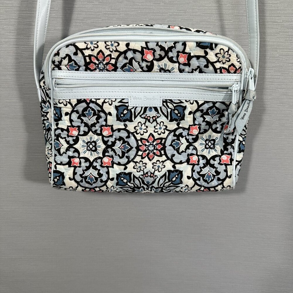 Vera Bradley Trimmed Crossbody Bag Lisbon Medallion Purse Handbag Adjustable